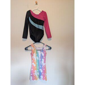 Set Of 2 Gymnastics Leotards Girls Size 140